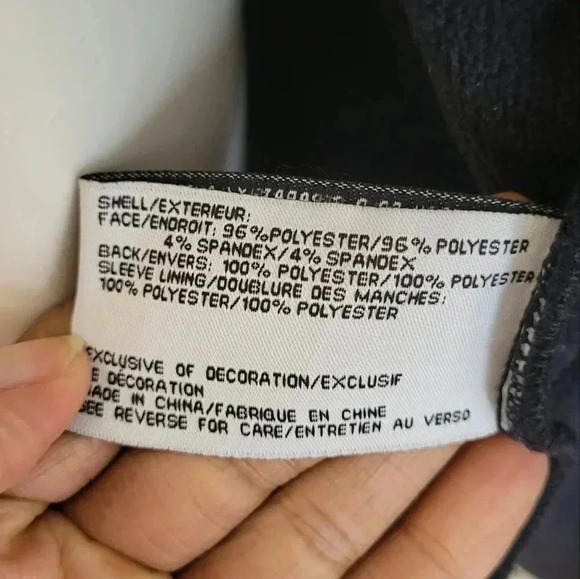 DKNY Blue Longline Water Resistant Drawstring Waist Hooded Parka Jacket(S) - Picture 9 of 10